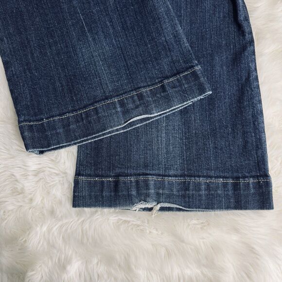 Vigoss Trouser Flare Jeans 15 Dark Wash Blue Stretch Juniors Measures 37 X 31 - Picture 6 of 8